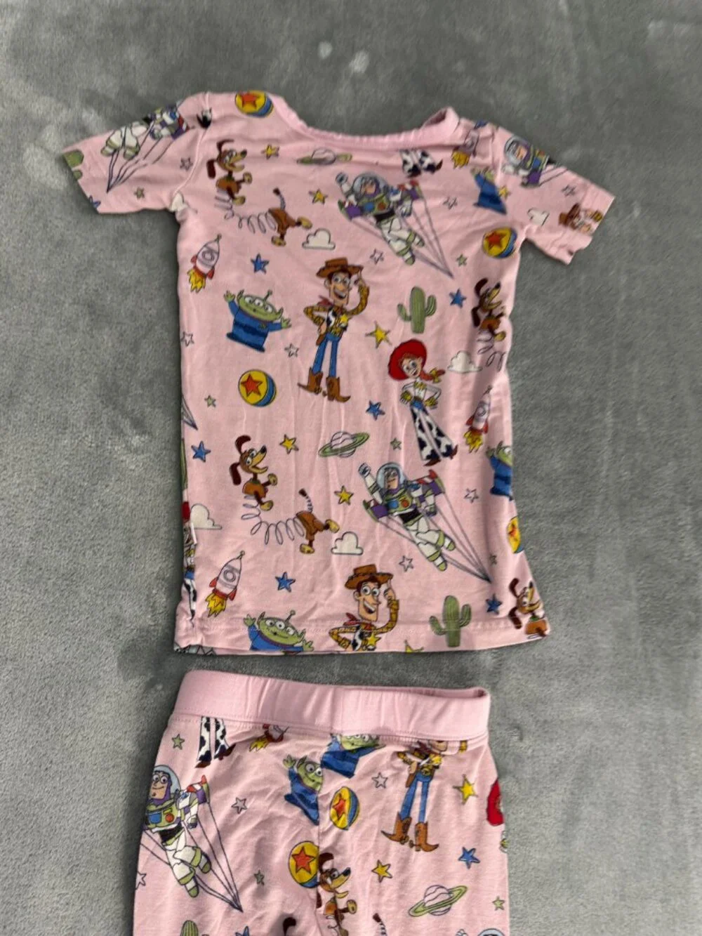 Little Sleepies Disney Story Pals Pink Two Piece Pajamas 18-24 Months